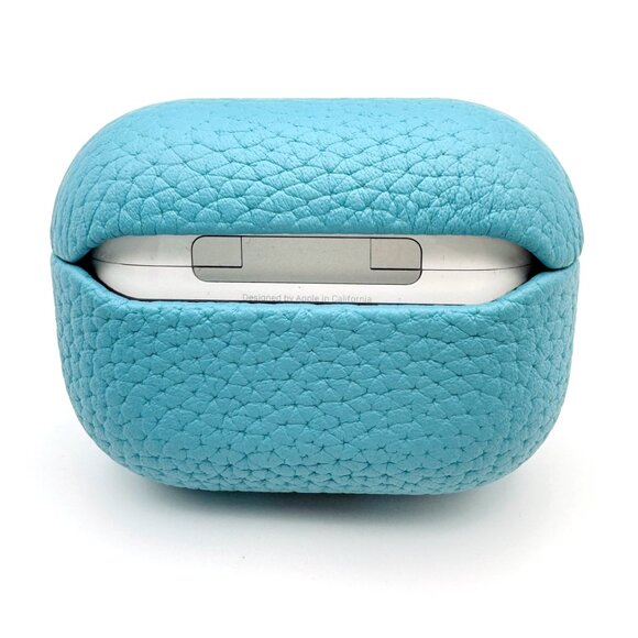 NWT SKY BLUE Pebble Leather Case for Apple Airpods Pro 2 - Picture 3 of 6